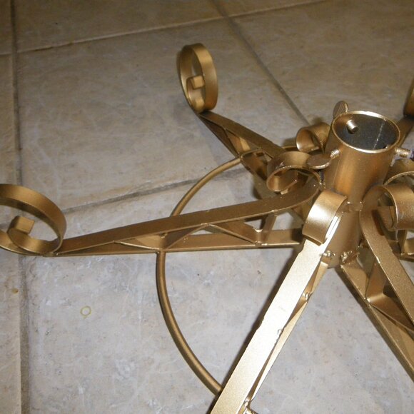 Handcrafted Iron Welded Metal Ornate Stand - Holiday or Anything - Unique! - Picture 5 of 5